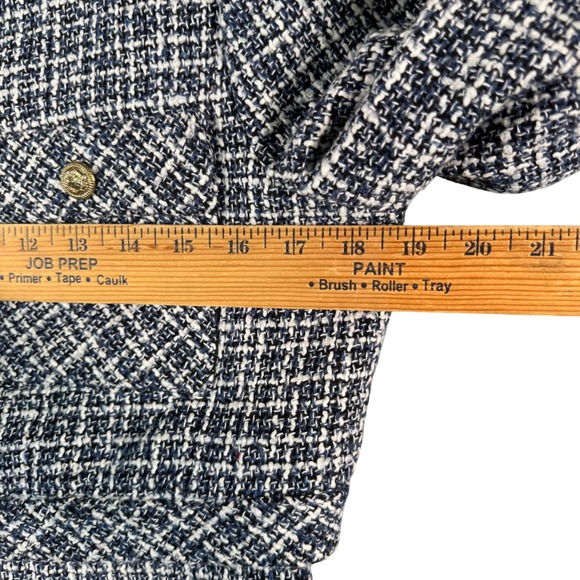 Vintage Y2K Tweed Skirt Suit Lion Button Blazer Mini Set Power Chic XL - Picture 13 of 13